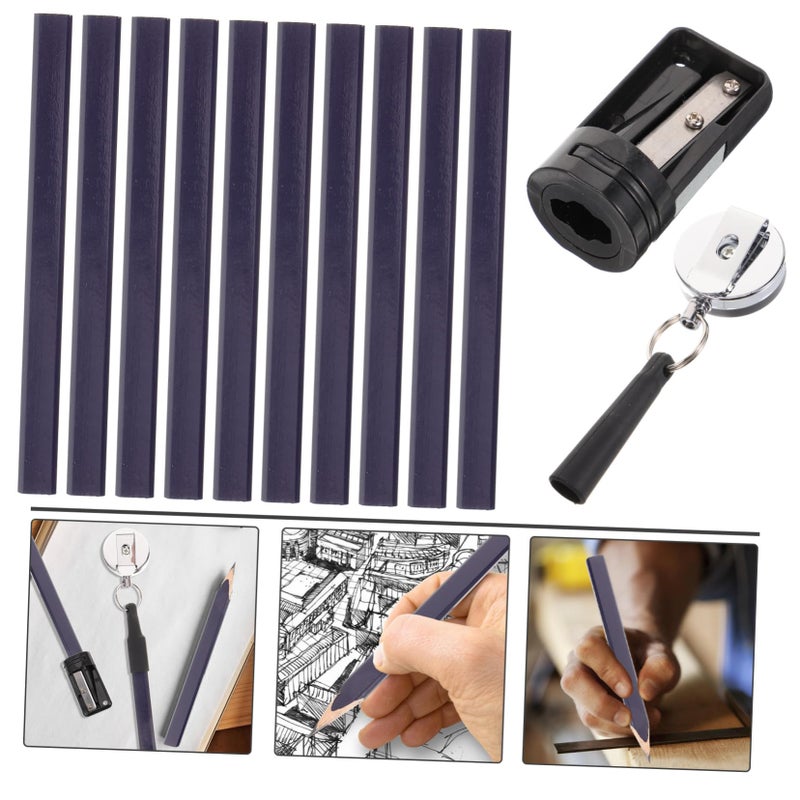 Mechanical Carpenter Pencil for Woodworking and Construction with Sharpener Random Color - Image 4