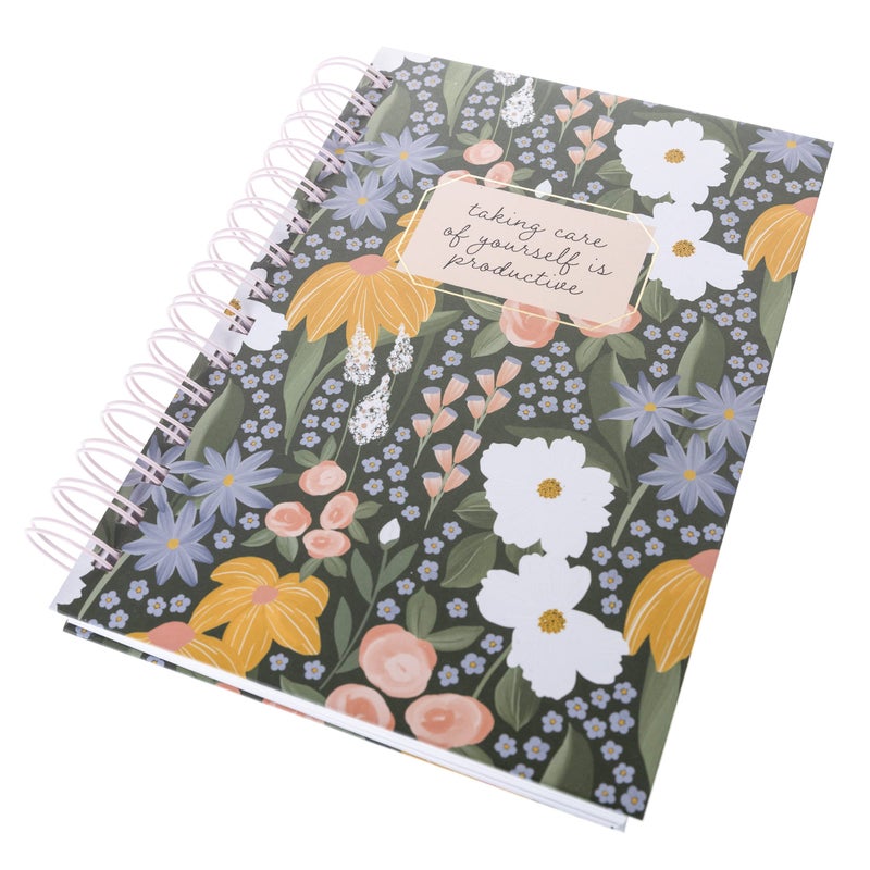 Graphique Spiral Hard Cover Journal - Self Care - 6.25" x 8.25", 160 Lined Pages, Gold Foil - Perfect for Taking Notes, Writing Lists and More - Image 3