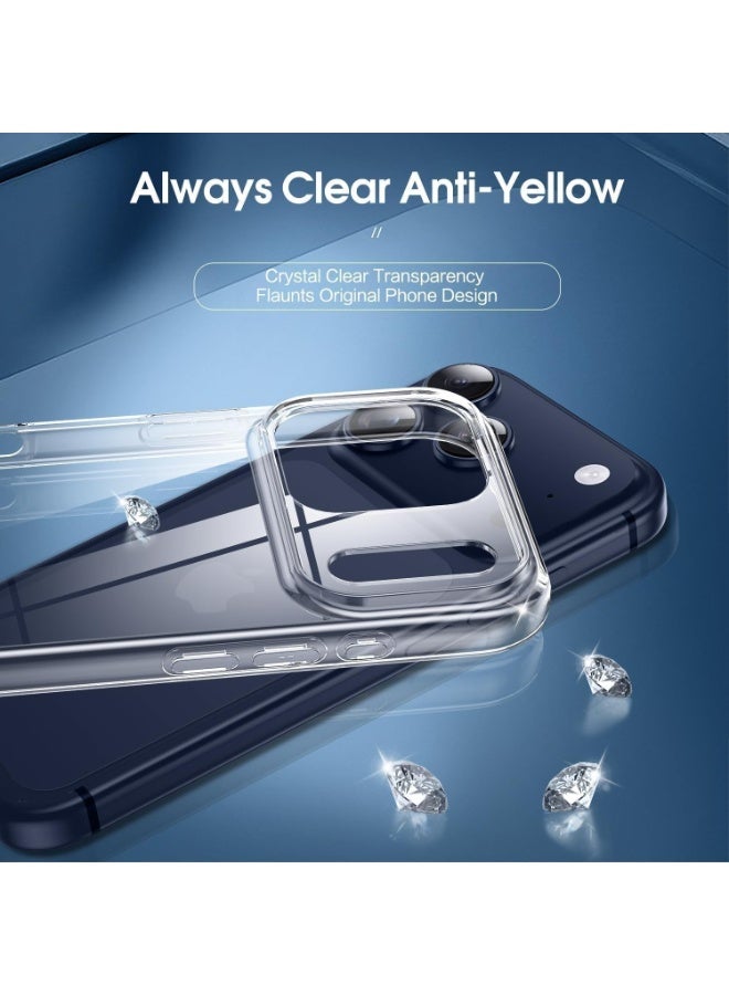 Case Compatible with iPhone 17 Pro Max Case Crystal Clear Soft TPU Gel Case Flexible Silicone Anti-Scratch Transparent TPU Cover - Clear - Image 4