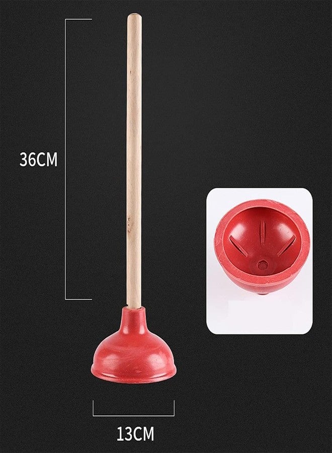 CINGHI LUSSO Toilet Plunger Red Heavy Duty Force Cup Rubber with A Long Wooden Handle to Fix Clogged Toilets and Drains, Perfect for Kitchens and Bathrooms (1 pcs) - Image 5