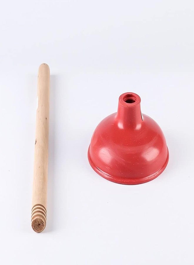 CINGHI LUSSO Toilet Plunger Red Heavy Duty Force Cup Rubber with A Long Wooden Handle to Fix Clogged Toilets and Drains, Perfect for Kitchens and Bathrooms (1 pcs) - Image 3