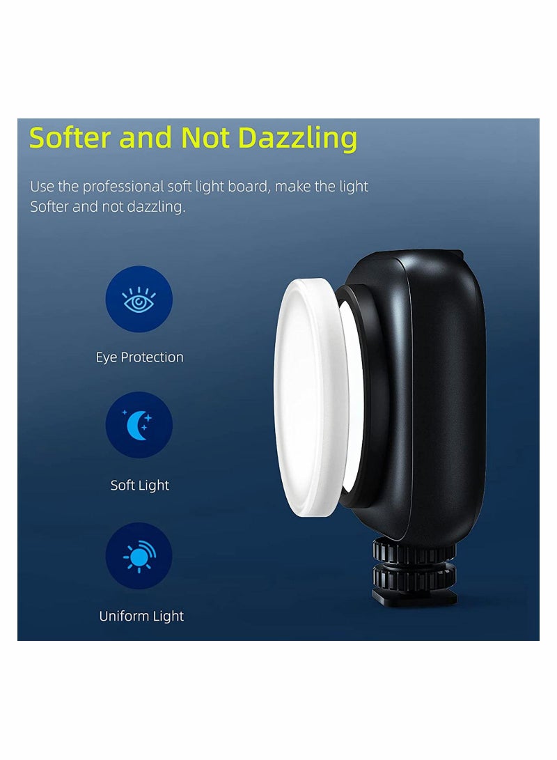 LED Mini Panel Light for Professional DSLR Cameras Adjustable on camera mount LCD Display Photo Video Lighting Smartphone GoPro YouTube TikTok Live Streaming Shooting Photography - Image 4