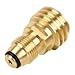 GASPRO Propane Tank Adapter POL to QCC1 Propane Fittings Converts 100 lb LP Tank to Type1 Hose or Regulator Old to New Solid Brass - Image 2