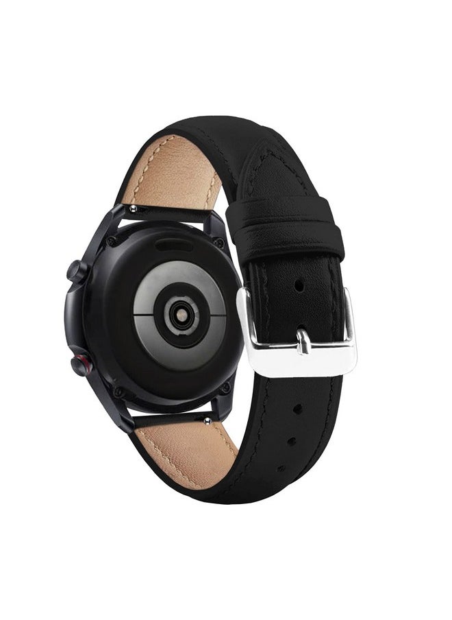 ACM ACM Watch Strap Leather Belt Compatible With Fitshot Aster Smartwatch Casual Classic Band Black, 30 mm  - Image 3