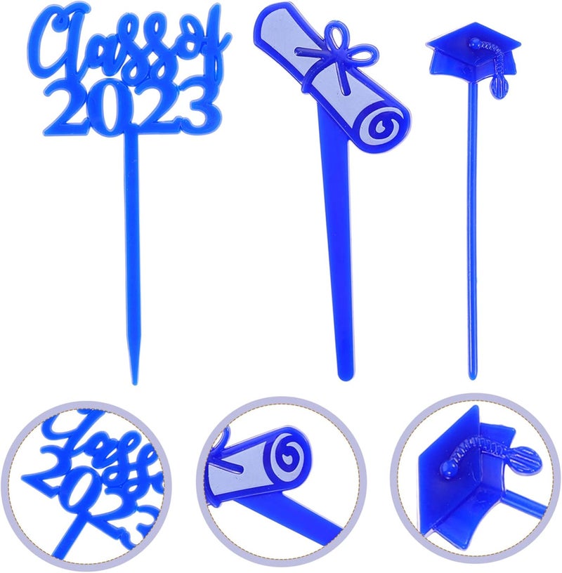 30pcs Graduation Cupcake Toppers 2023 Grad Cake Decorations Suitable for Graduation Party Delicate Design for Celebrating Graduates - Image 4