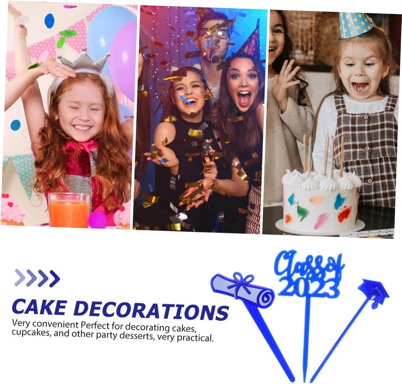 30pcs Graduation Cupcake Toppers 2023 Grad Cake Decorations Suitable for Graduation Party Delicate Design for Celebrating Graduates - Image 3