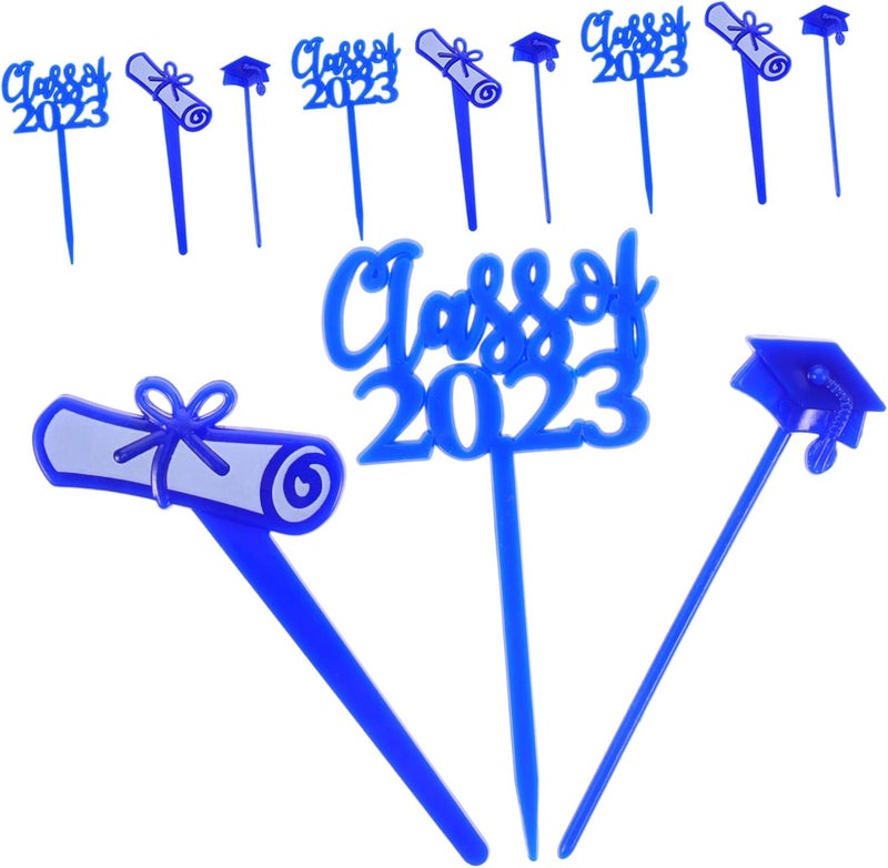 30pcs Graduation Cupcake Toppers 2023 Grad Cake Decorations Suitable for Graduation Party Delicate Design for Celebrating Graduates - Image 1