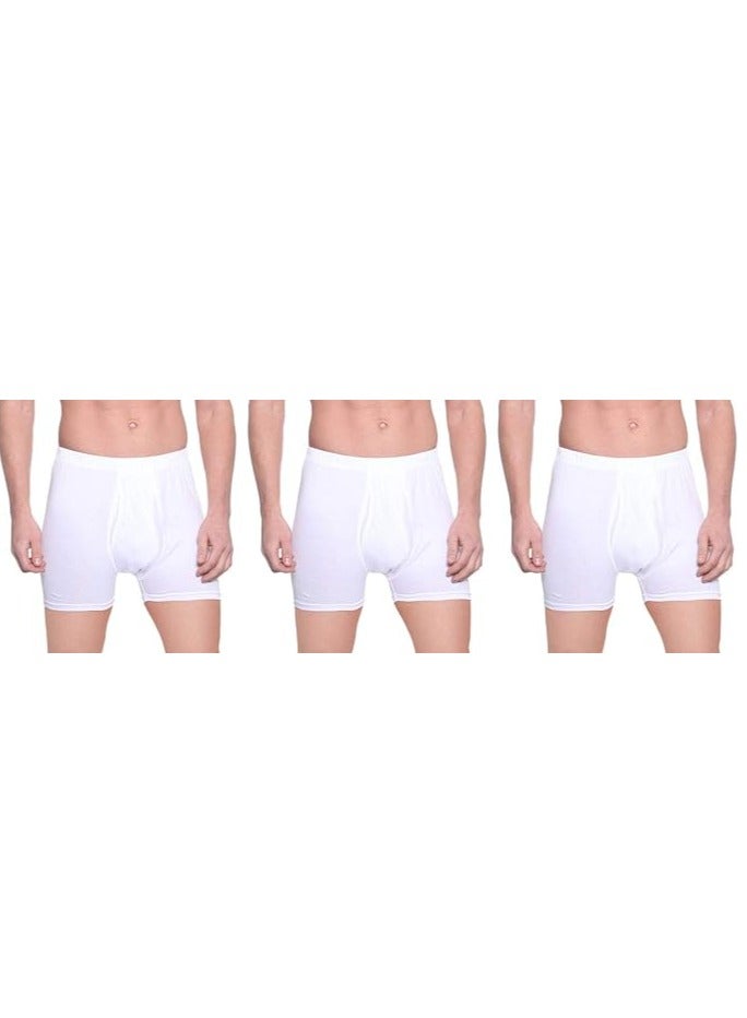 DICE Dice mens Cotton Elastic Waist Solid Boxer Briefs (pack of 3) Size : 3XLarge  - Image 1