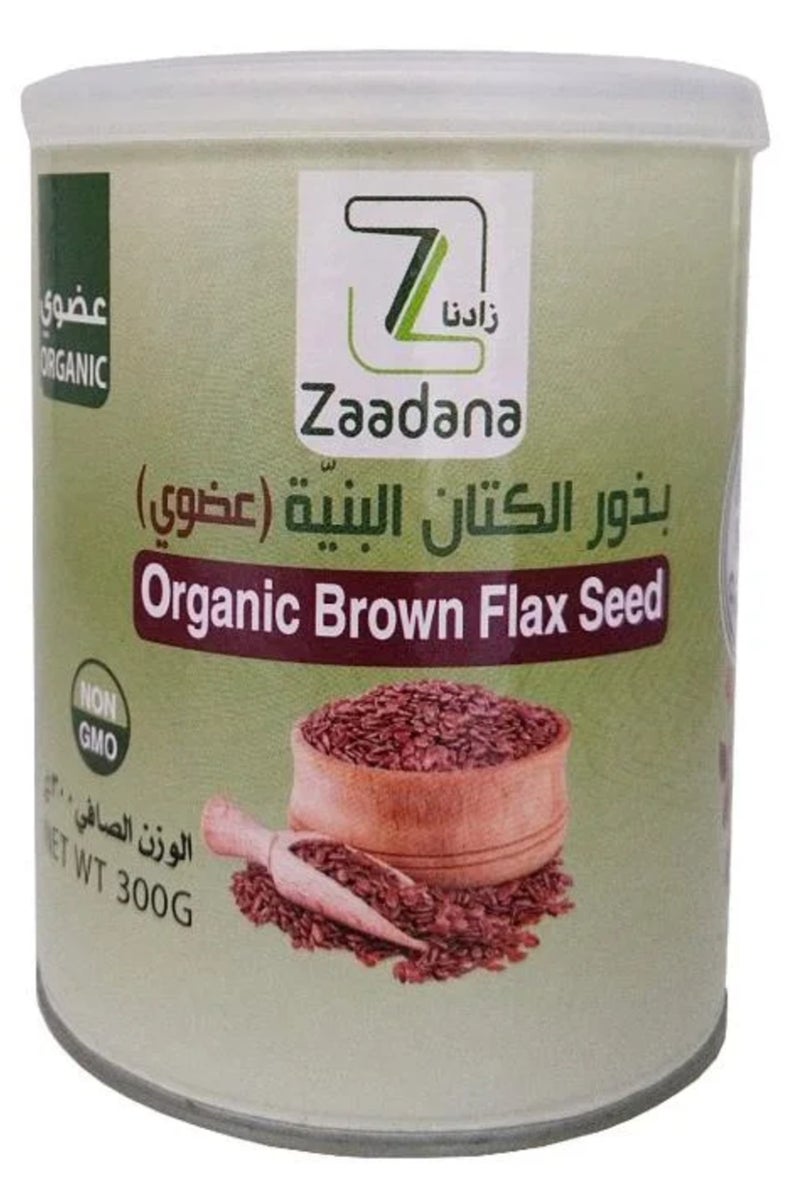 زادانا زادنا بذور الكتان البنى عضوى 300 جم - Image 1