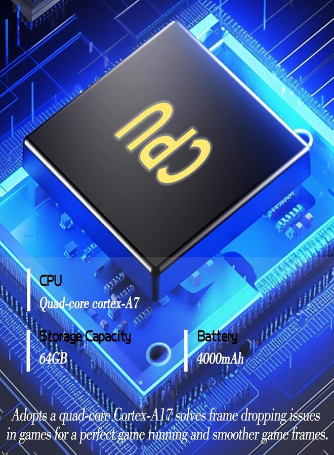 JAJEEK M18 Retro Handheld Game Console with 4.3" IPS Display, 64G/128G, 20,000+ Preloaded Games, RK3566 Quad-Core, Multi Emulator, USB-C, 4000mAh Battery, Portable for Kids & Adults – Black Transparent - Image 4