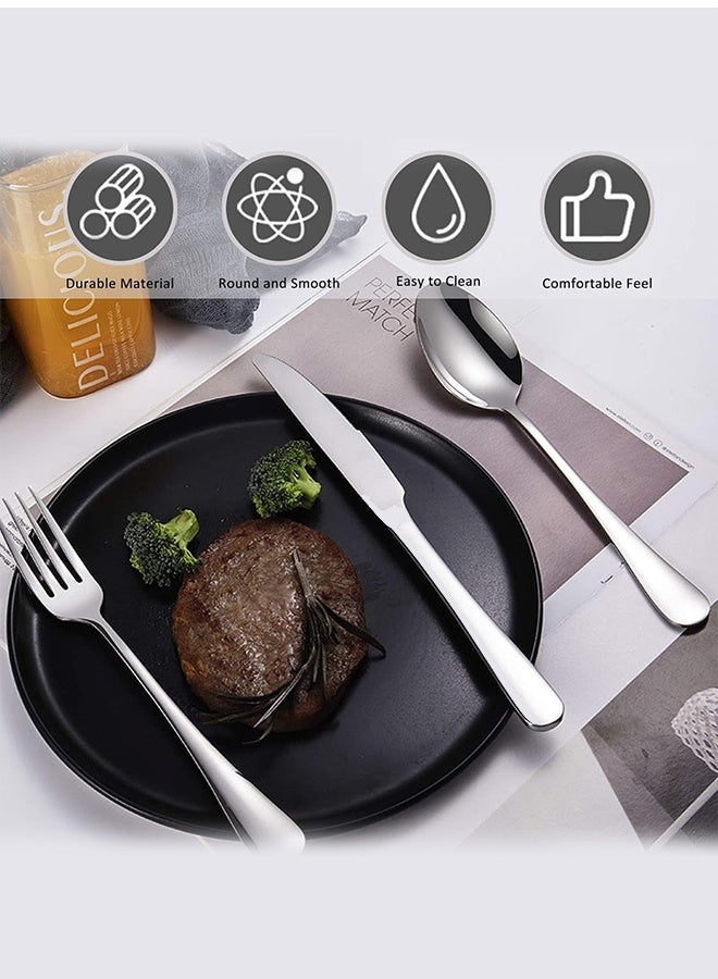 Sweet Life Portable Silverware Set with Case, Travel Camping Utensils Set, Premium Stainless Steel Travel Cutlery Set - Image 3
