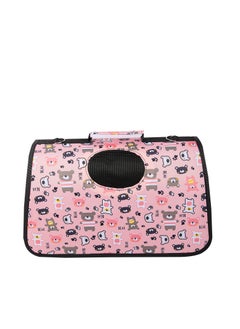 HAPPY PUSS Outdoor Pet Bag: pet handbag, pet shoulder bag, Travel Carrier for cats and dogs. Pink bear design-small size  - Image 1