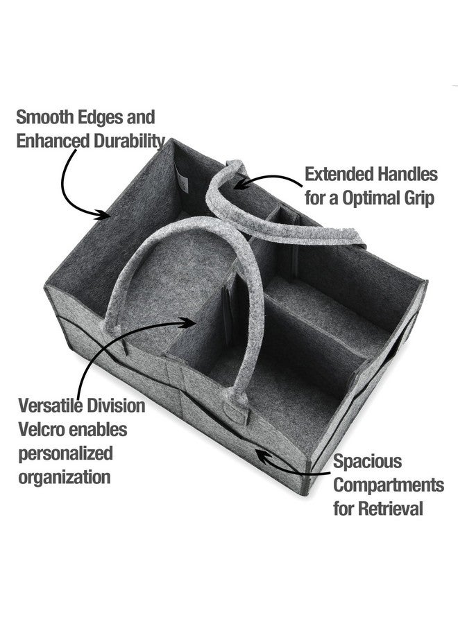 باندا إير منظم حفاضات الأطفال من باندا إير، منظم حفاضات محمول للسفر، سلة تخزين للأطفال بتصميم مقسم - Image 2