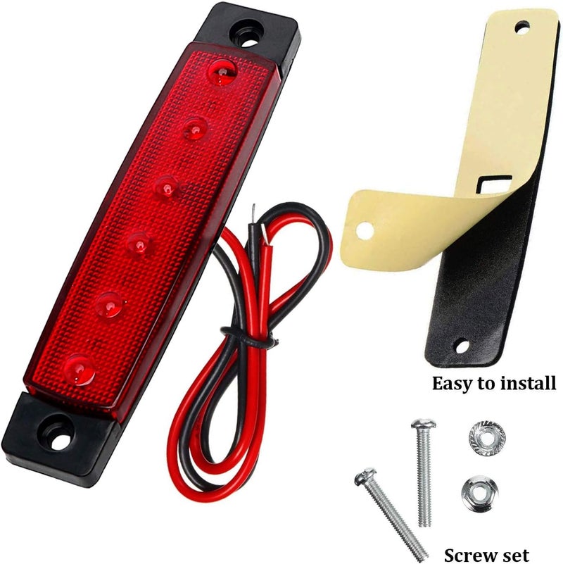 KEING 10 Pack LED Rock Strip Lights Waterproof Exterior Interior Lights Car Underglow Wheel Fender Well Lighting Kits for Golf Cart Jeep Wangler Offroad Truck Ford RV UTV ATV RZR Snowmobile (Red) - Image 3
