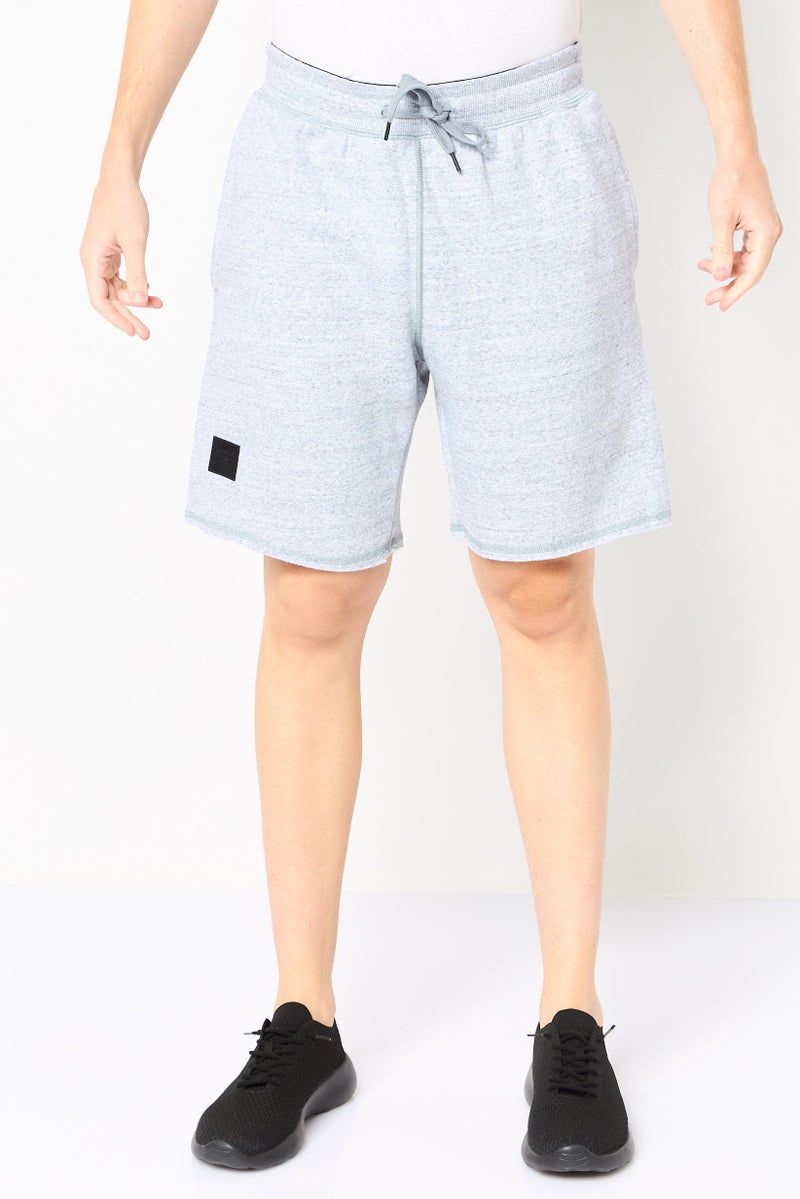 UNDER ARMOUR Men Sportswear Fit Brand Logo Training Shorts, Heather Grey - Image 1