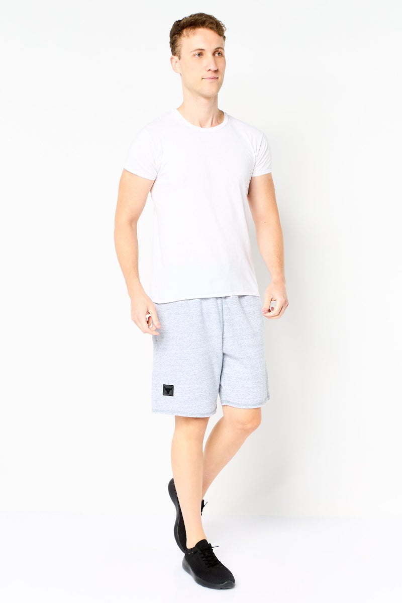 UNDER ARMOUR Men Sportswear Fit Brand Logo Training Shorts, Heather Grey - Image 3