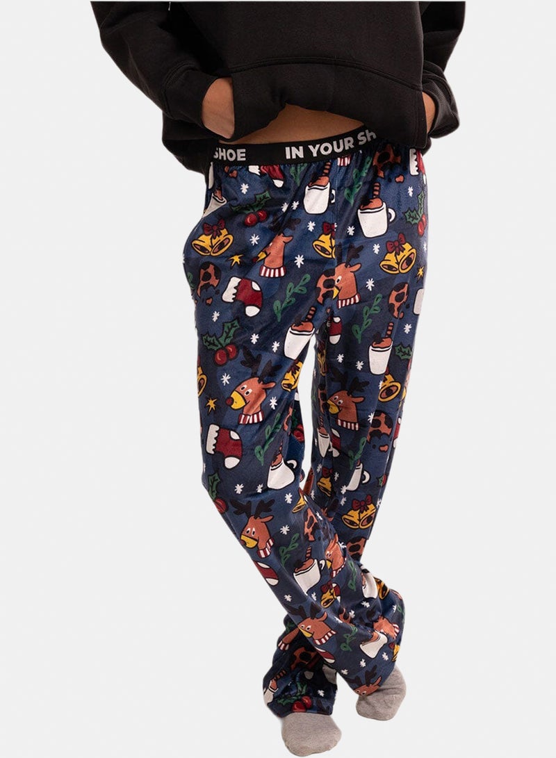 In Your Shoe Reindeer Fluffy Pyjama Pants - Image 2