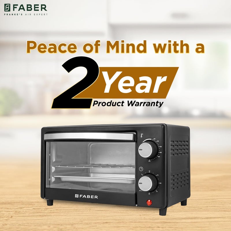 Faber 9L OTG | FOTG 9.0L Neo BK | Bake Tray, Crumb Tray, SS Wire Tray | Timer | Knob Control | Grill, Bake, Toast, Roast | 1000W | Operation Indicator | 2 Year Warranty by - Image 5