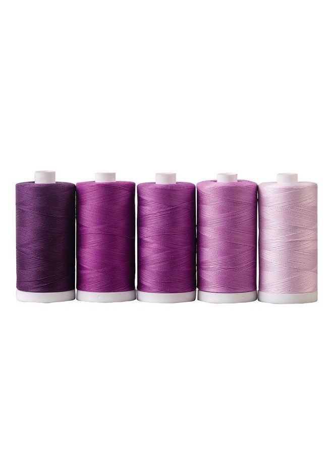Connecting Threads Connecting Threads 100% Cotton Thread Sets - 1200 Yard Spools (Set of 5 - Berry Preserves) 