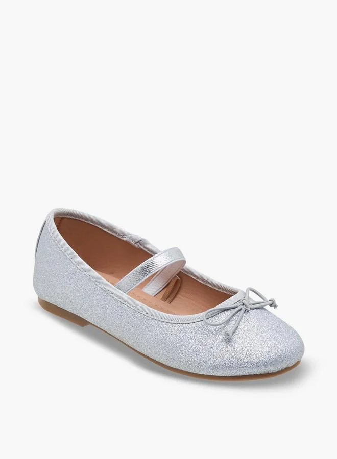 جونيورز Girls Glitter Textured Ballerina Shoes