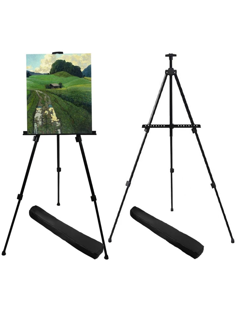 Generic Portable Artist Easel Stand-Adjustable Height Painting Easel with Bag - Table Top Art Drawing Easels for Painting Canvas, Wedding Signs & Tabletop Easels for Display - Metal Tripod - 52x160cm - Image 1