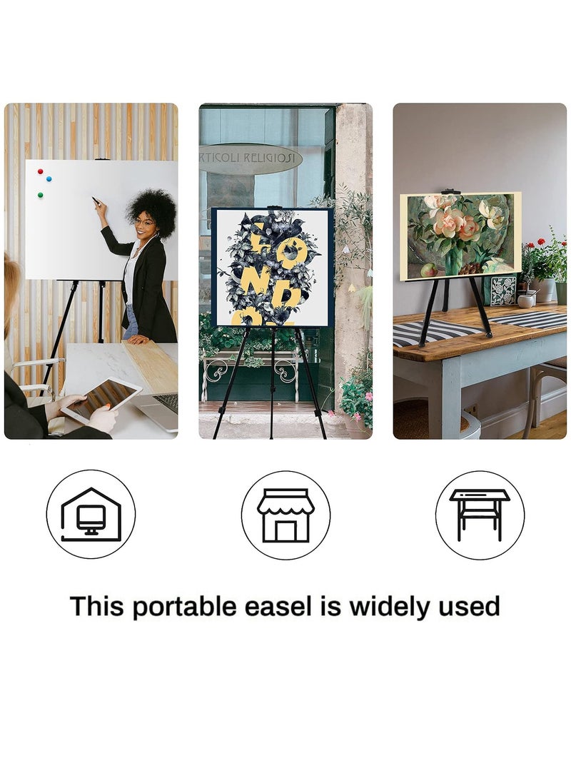 Generic Portable Artist Easel Stand-Adjustable Height Painting Easel with Bag - Table Top Art Drawing Easels for Painting Canvas, Wedding Signs & Tabletop Easels for Display - Metal Tripod - 52x160cm - Image 2