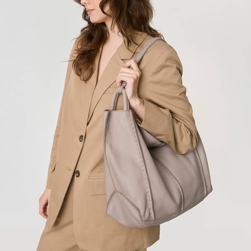 The Sak Los Feliz Large Tote Bag - Premium Leather Handbag With Stylish Design For Everyday, Travel, Beach Bag - Roomy, Durable, Lined Purse With Shoulder Bag Strap, Zipper Pocket - Image 2
