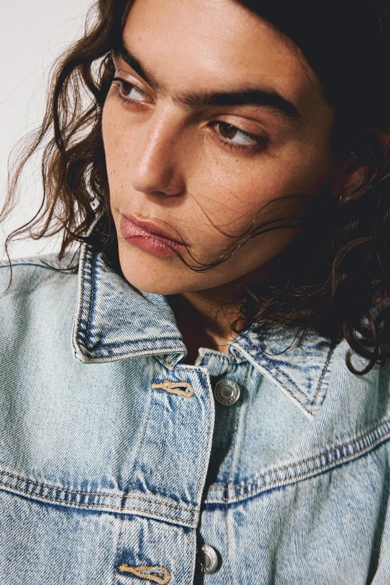H&M  Tie-belt denim jacket for Women | Best Price UAE