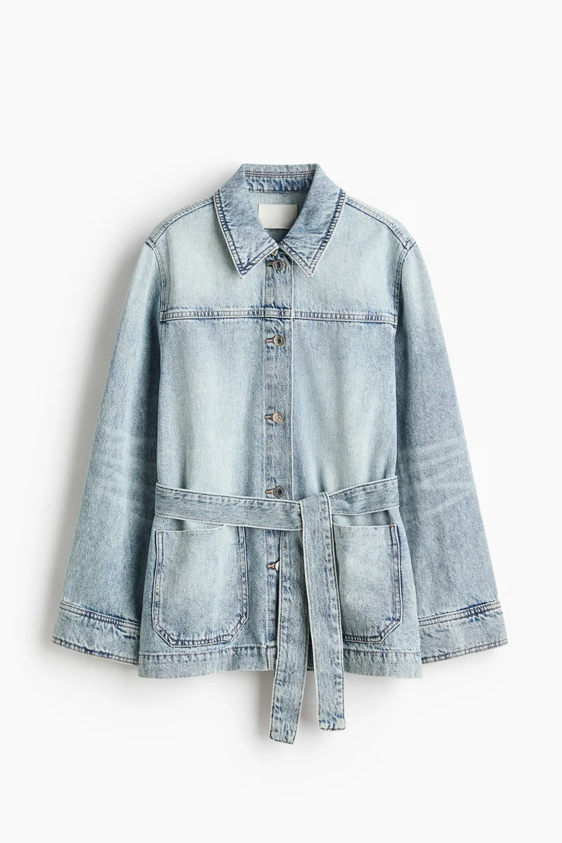 H&M  Tie-belt denim jacket for Women | Best Price UAE