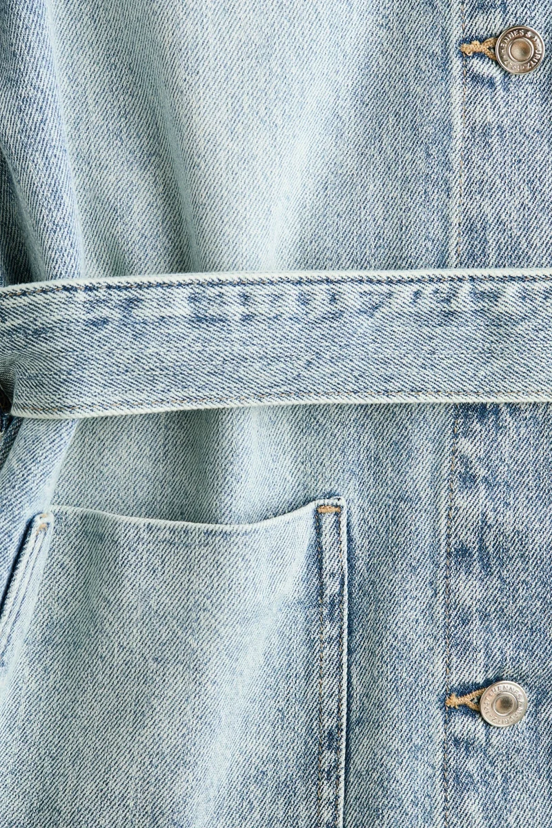 H&M  Tie-belt denim jacket for Women | Best Price UAE