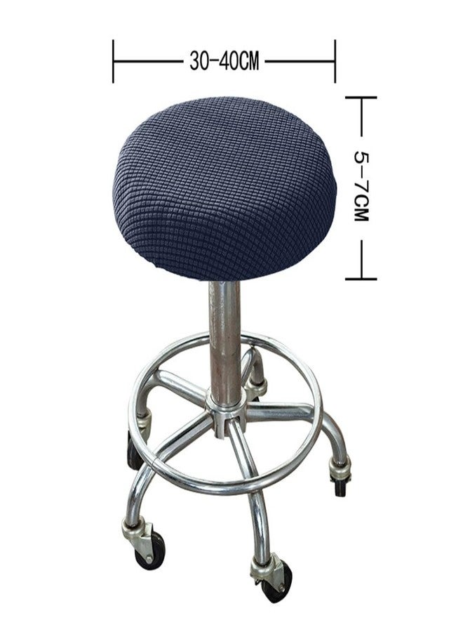 BESPORTBLE Stool Covers Round, Stretch Round Bar Stool Cover Washable Bar Stool Seat Covers Stool Cushion Slipcover Elastic Bar Chair Covers for 12-18 Inch Chair (Dark Blue) - Image 5