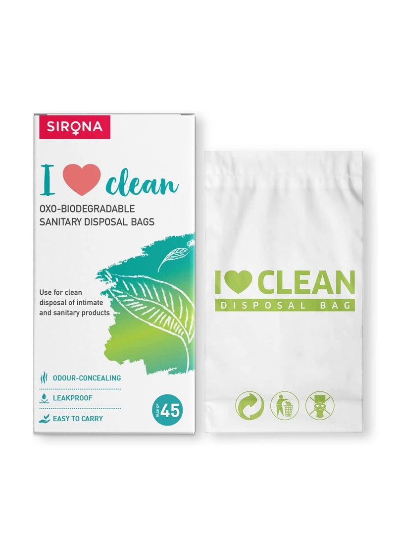 Sirona - Sirona Sanitary Disposable Bags - Bags for Discreet Disposal of Tampons, Condoms, Diaper, Sanitary Pads, Panty Liner and Personal Hygiene Waste (180 Bags) - Image 1
