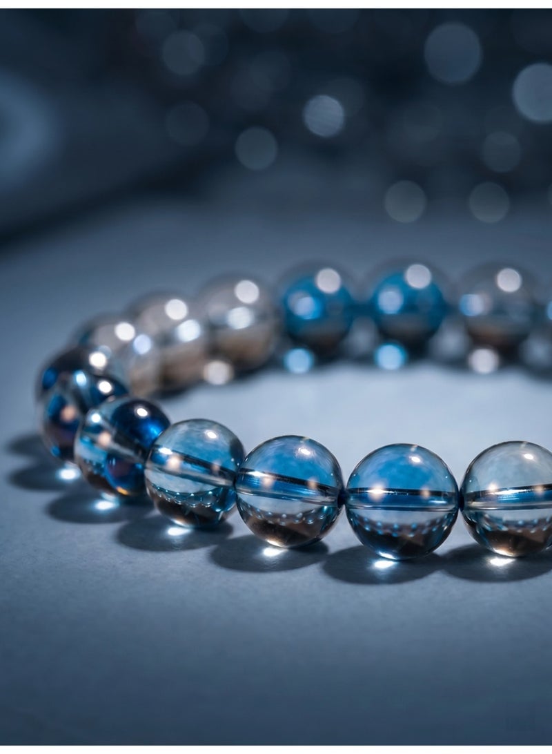 Slema Bright Blue Transparent Crystal 33 Tashiha Prayer Beads  12mm, Muslim Misbaha Rosary with Bright Blue Tassel for Daily Dhikr & Eid Religious Gift - Image 3