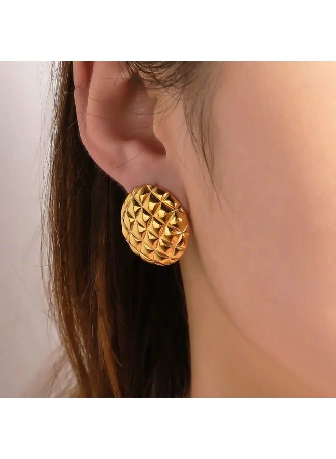Small Gold Earrings for Women, 14k Real Gold Plated Hypoallergenic Ear Jewelry - Image 1