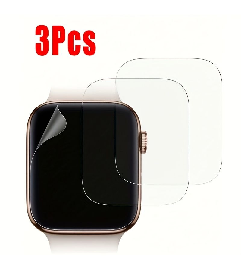 3 قطع واقي شاشة TPU لساعة Apple Watch مقاس 44 ملم من السلسلة SE و6 و5 و4 - Image 1
