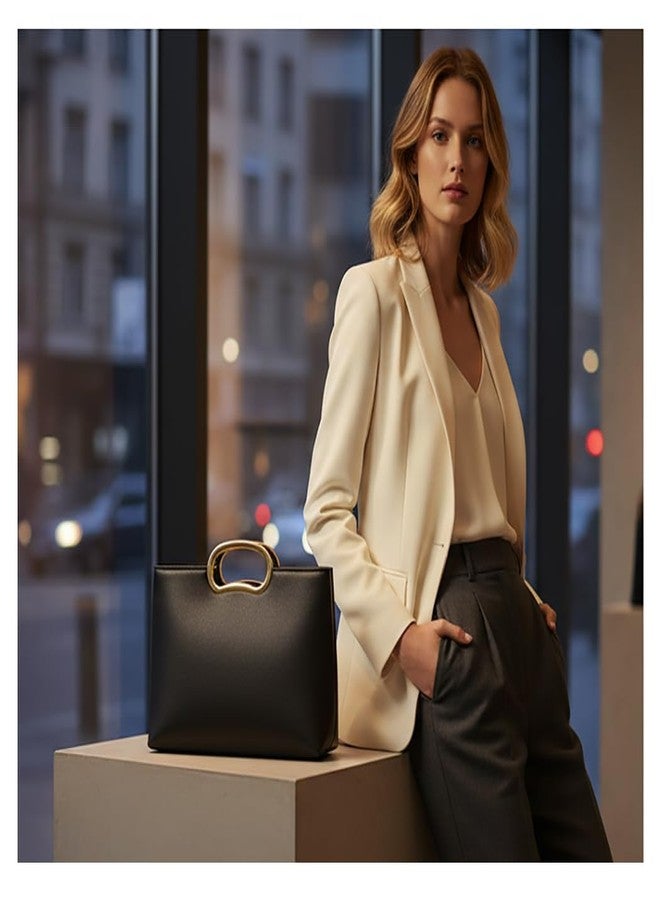 MUDUO Clutch Purse for Women Vegan Leather Evening Bag Formal Handbag for Wedding Party Prom Bridal (Black-P320) - Image 2