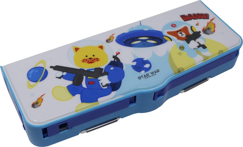 QIPS Pop Out 4 Button Magentic Locking Pencil Box | Multi-functional Pencil Box for Kids - Image 4