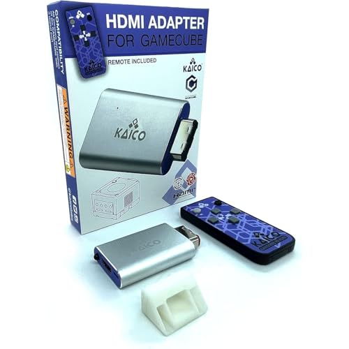Kaico Gamecube HDMI Adapter Lead for the Nintendo Gamecube Running GCVideo Software Supports 2X LineDoubling and Includes Remote Control A Simple Plug Play Gamecube Adapter Solution - Image 1