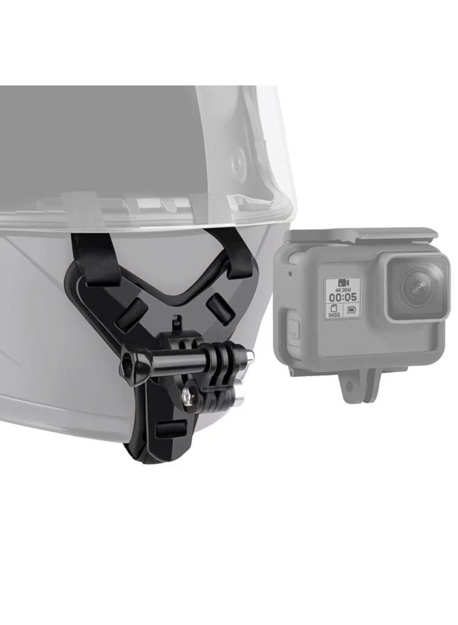 AL RAID Motorcycle Helmet Chin Strap Mount for iPhone/Samsung/GoPro Hero 13/12/11/10/9/8/7/(2018)/6/5 Black,DJI Osmo Action 5 pro/4/3/2,Insta360 ONE R/Ace Pro/Ace Pro2,AKASO/Campark/YI and More - Image 2