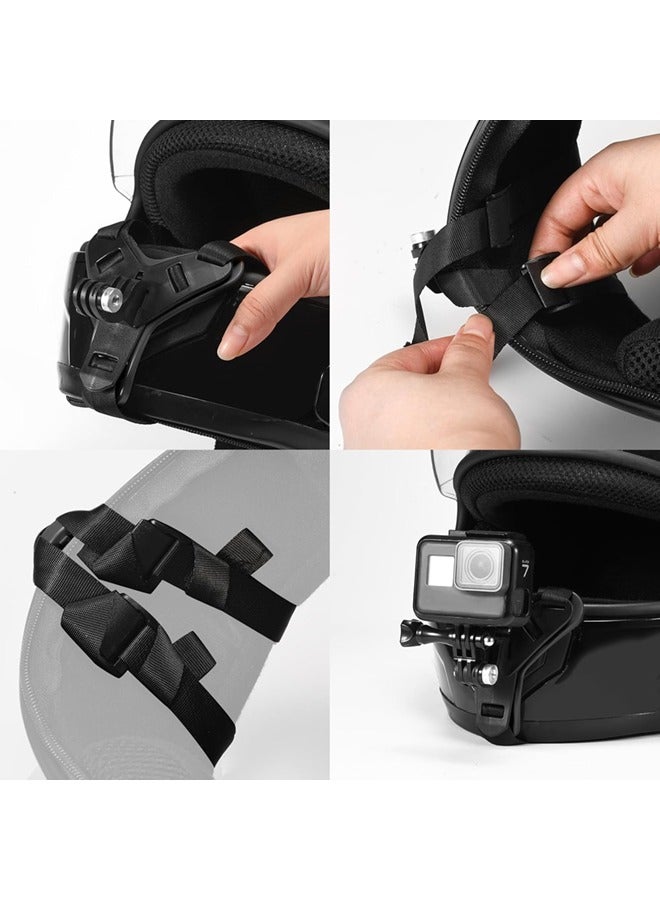 AL RAID Motorcycle Helmet Chin Strap Mount for iPhone/Samsung/GoPro Hero 13/12/11/10/9/8/7/(2018)/6/5 Black,DJI Osmo Action 5 pro/4/3/2,Insta360 ONE R/Ace Pro/Ace Pro2,AKASO/Campark/YI and More - Image 4