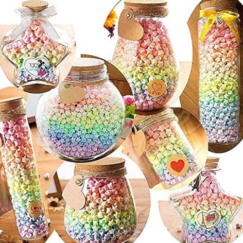 Hvogvok Origami Paper Stars, Colorful Handcraft Origami Lucky Star Paper DIY Paper Arts Creativity Hand Art Crafts (four-leaf clover (540) sheets) - Image 4