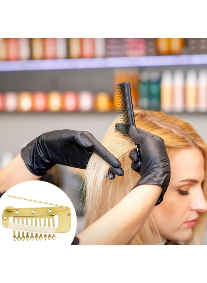 12 Pcs Wig Clips with Safety Pins, 10-Teeth Hair Extension Snap Clips, Invisible Strong Wig Combs for Securing Wigs, Headscarves & Hijabs for Women & Girls - Image 5