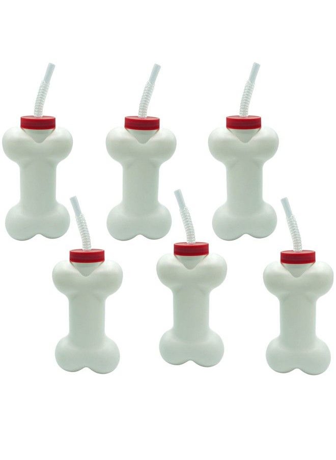 4E's Novelty Dog Bone Cups With Straw (6 Pack) 14 Oz Paw Dog Patrol Party Supplies Dog Birthday Party Supplies Decorations Puppy Pals Dog Birthday Party Favors  - Image 2