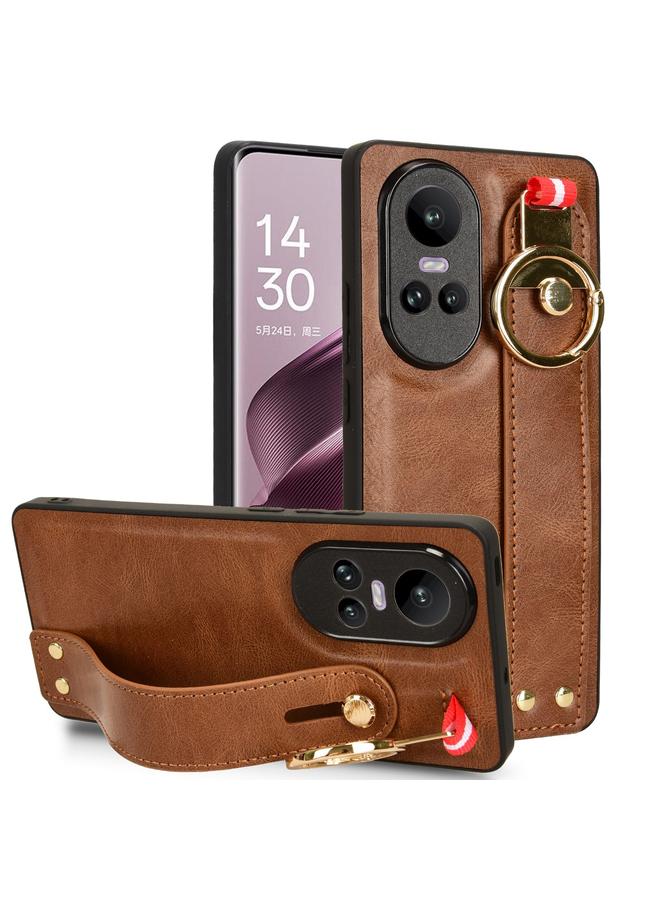اس-توب جراب خلفي من الجلد لهاتف OPPO Reno10 /10 Pro 5G Global Wristband - Image 1