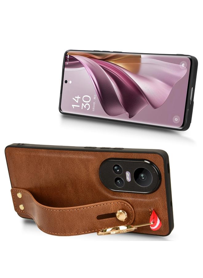 اس-توب جراب خلفي من الجلد لهاتف OPPO Reno10 /10 Pro 5G Global Wristband - Image 3