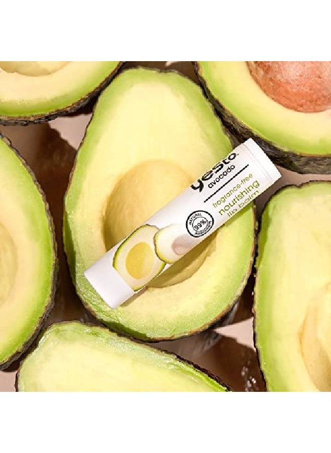 Fragrancefree Avocado Nourishing Lip Balm Moisturizing Nonsticky Salve To Replenish Lips With Nutrients With Omega3 Fatty Acids & Hyaluronic Acid Natural & Cruelty Free 015 Oz 3Pack