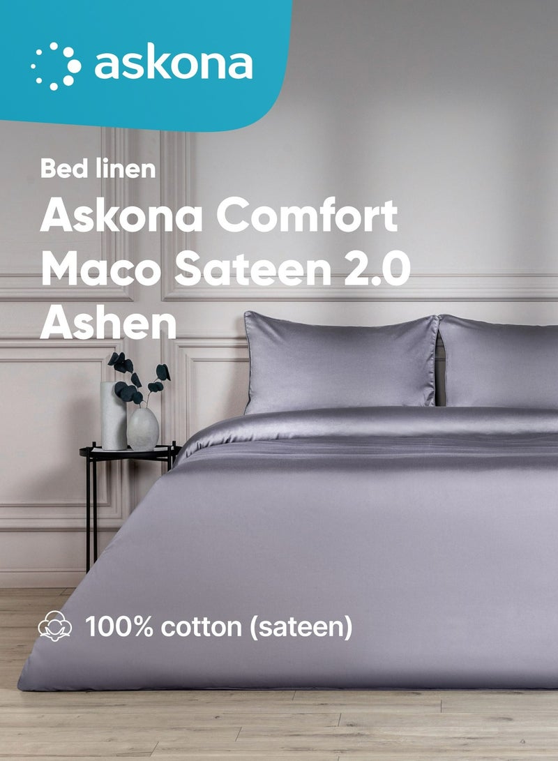 اسكونا Bed Linen 140X205 Askona Comfort Maco Sateen Ashen - Image 1