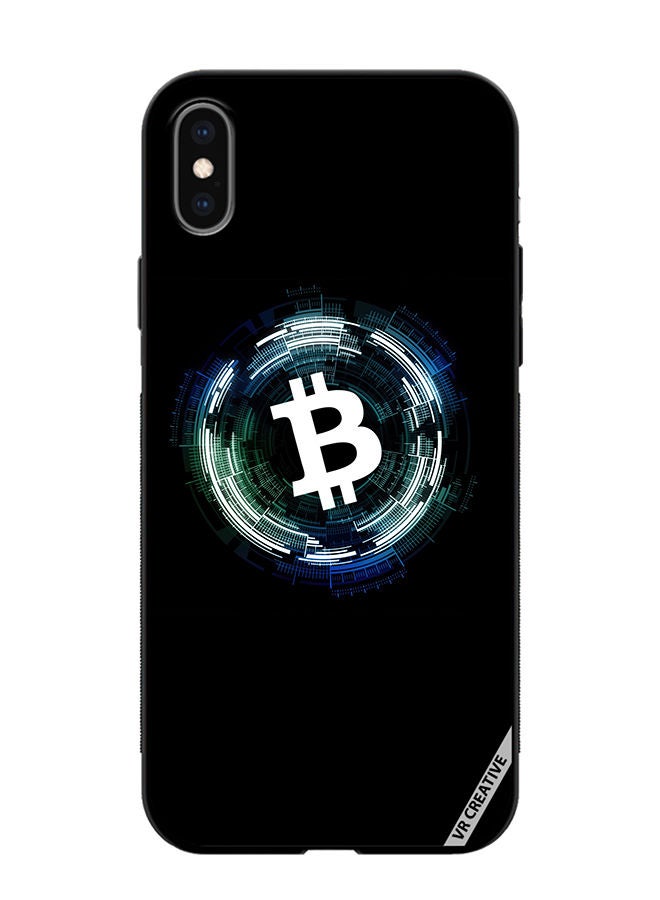 VR CREATIVE Protective Case Cover For Apple iPhone XS Max Bitcoin Design Multicolour - Image 1