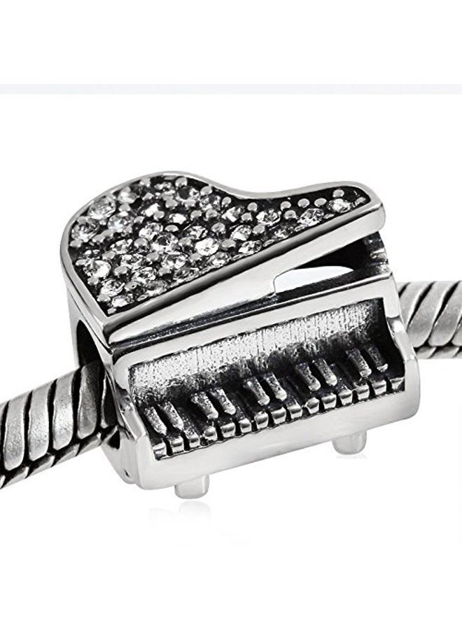 ABUN Music Piano Charms 925 Sterling Silver Birthstone Crystal Charms for 3mm Snake Chain Bracelets - Image 3
