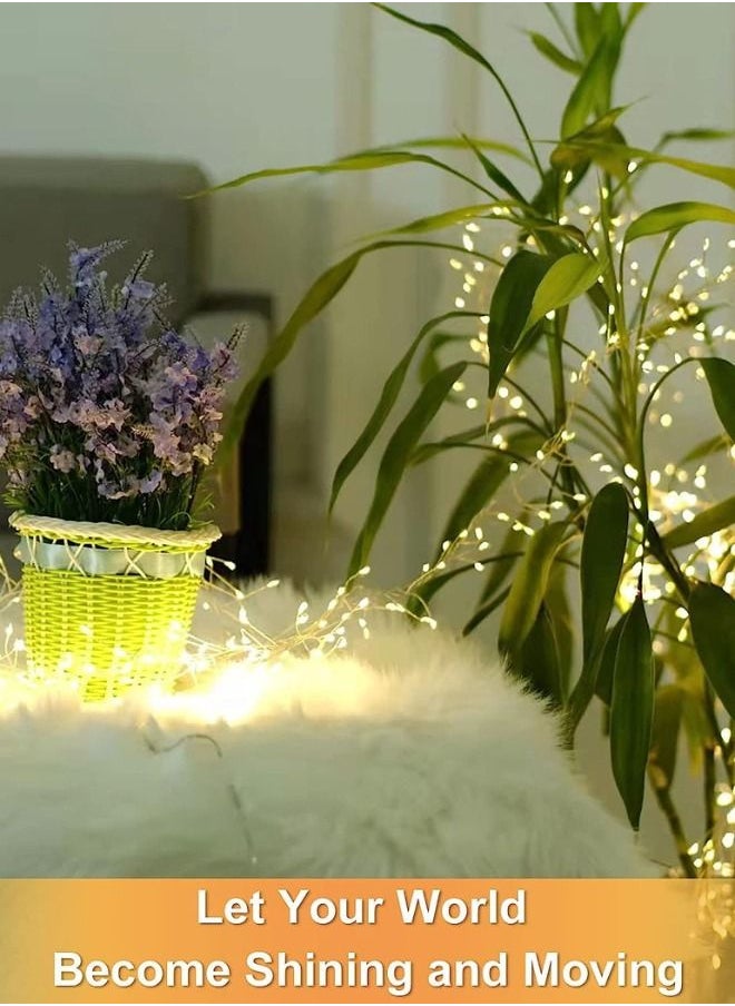 ABJ - LED String Lights for Bedroom, Waterproof 100 Yellow LED Fairy Lights, String Lights for Indoor Outdoor Use, Fairy String Lights 8 Modes, String LED Lights for Event Lighting and Decor, Decoration Light - Image 1